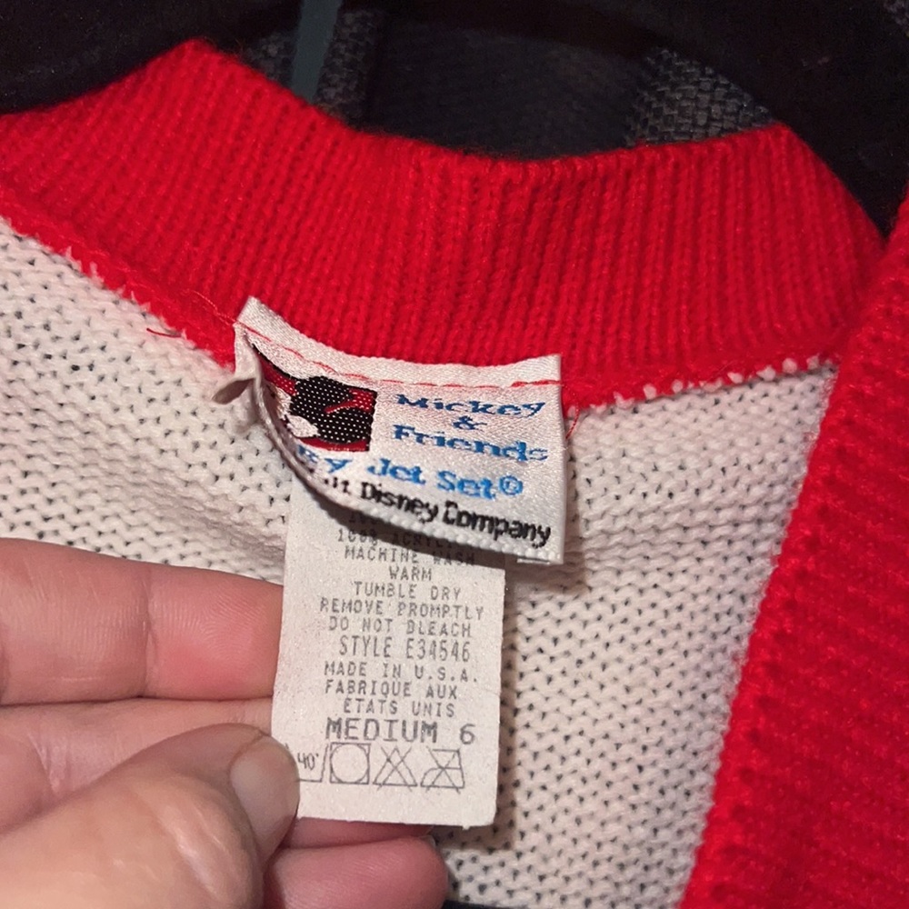 Ugly Christmas Sweaters Size Medium Cardigan Vintage Disney - Picture 2 of 3